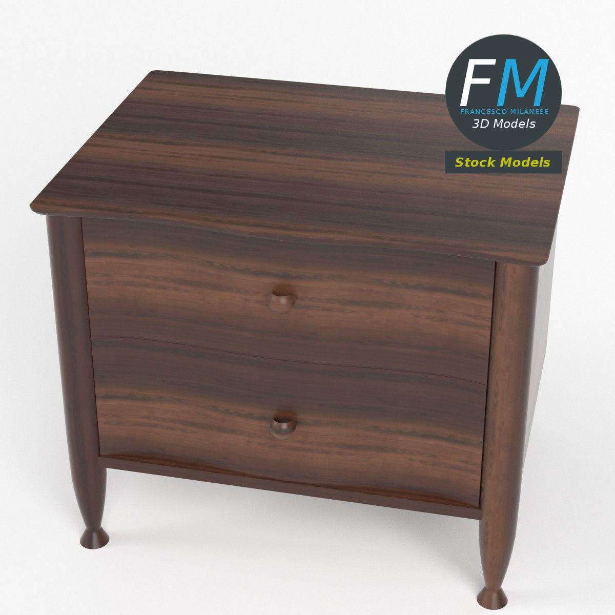 Bedside table 4 3D model_2