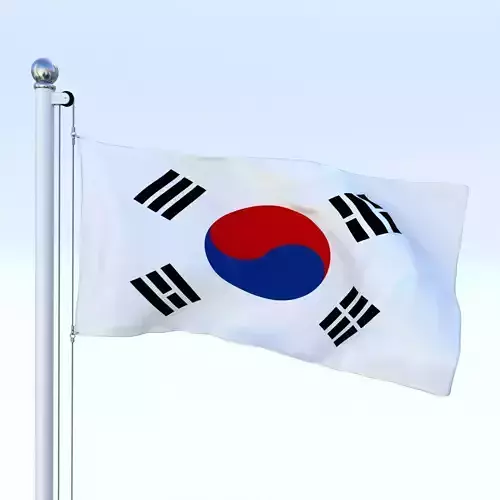 Animated South Korea Flag