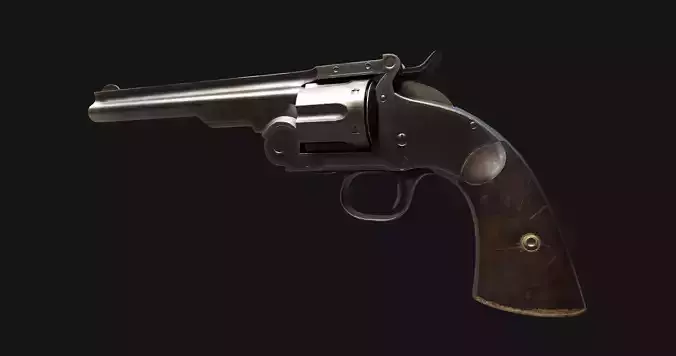 Old West Revolver 3D Model
