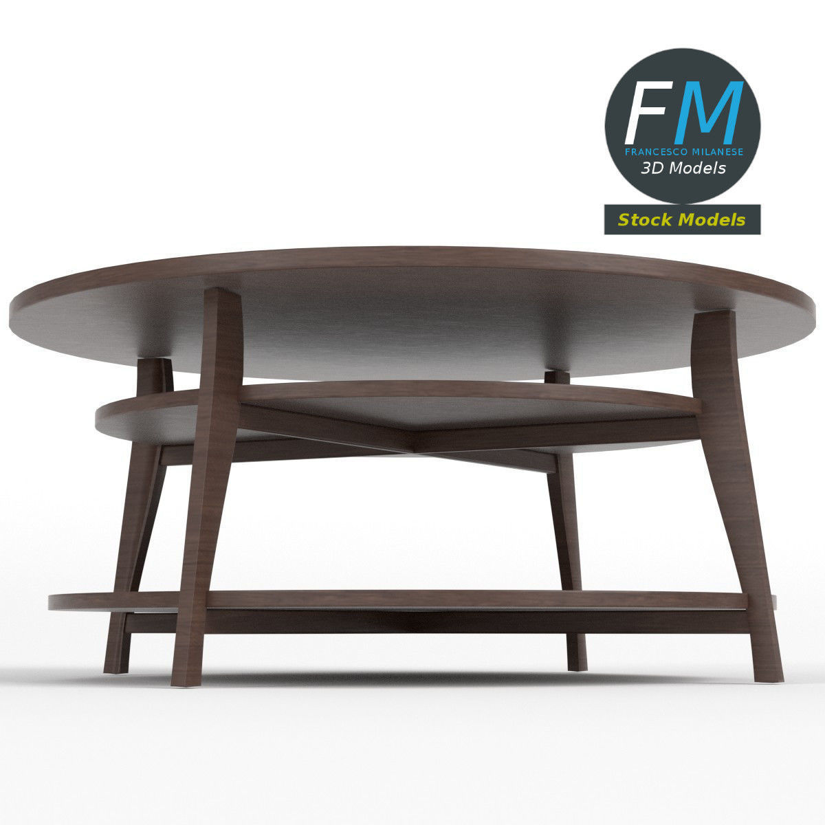 Circular side table 1 3D model_3