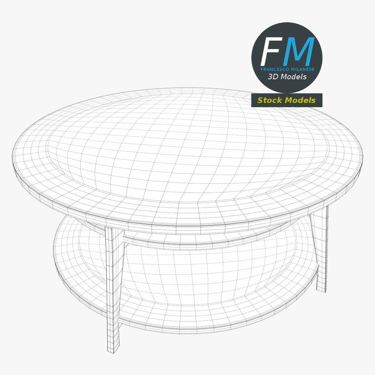 Circular side table 1 3D model_7