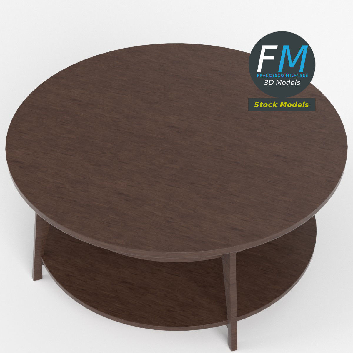 Circular side table 1 3D model_2
