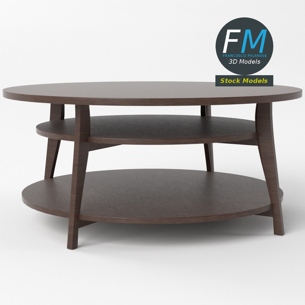 Circular side table 1 3D model_5