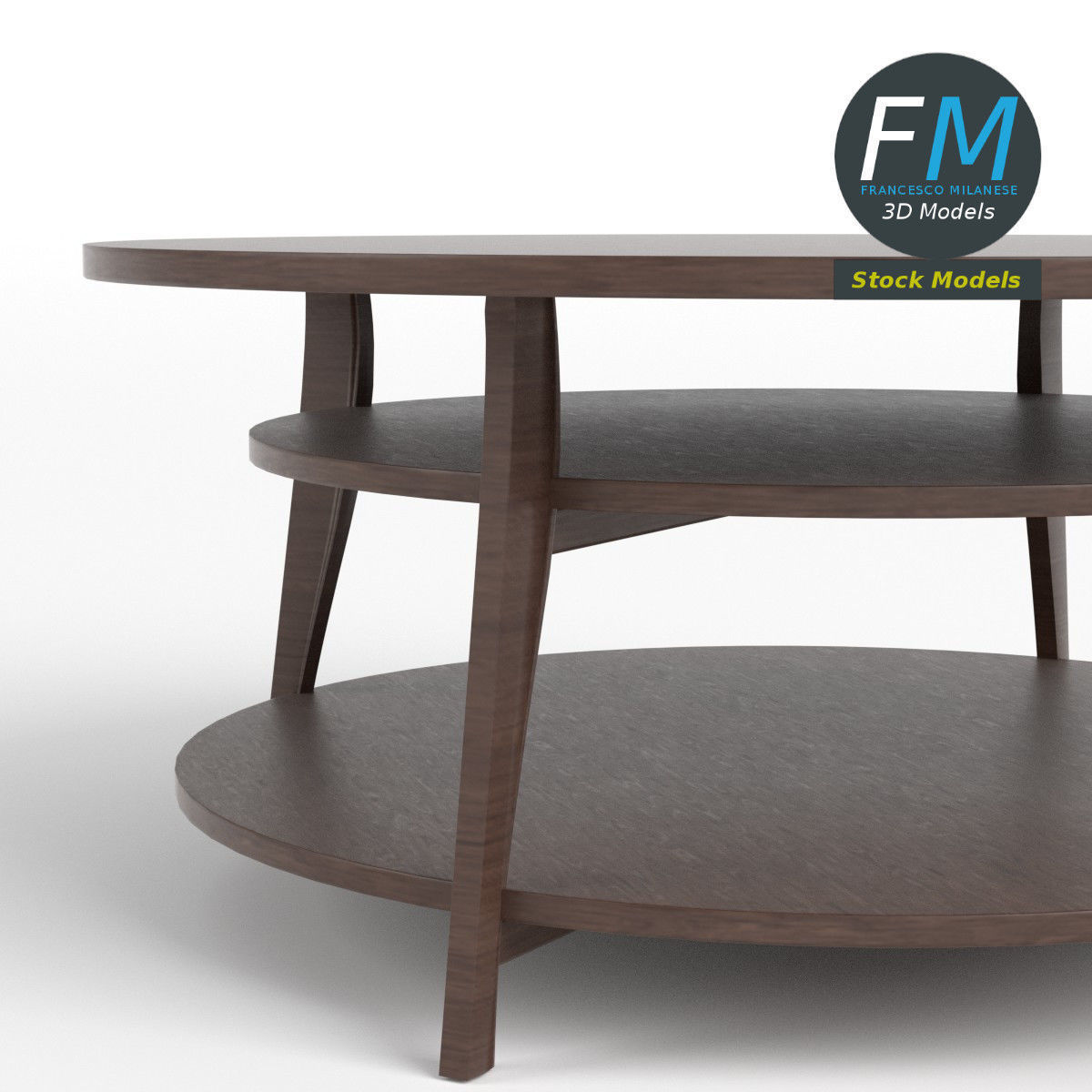 Circular side table 1 3D model_4