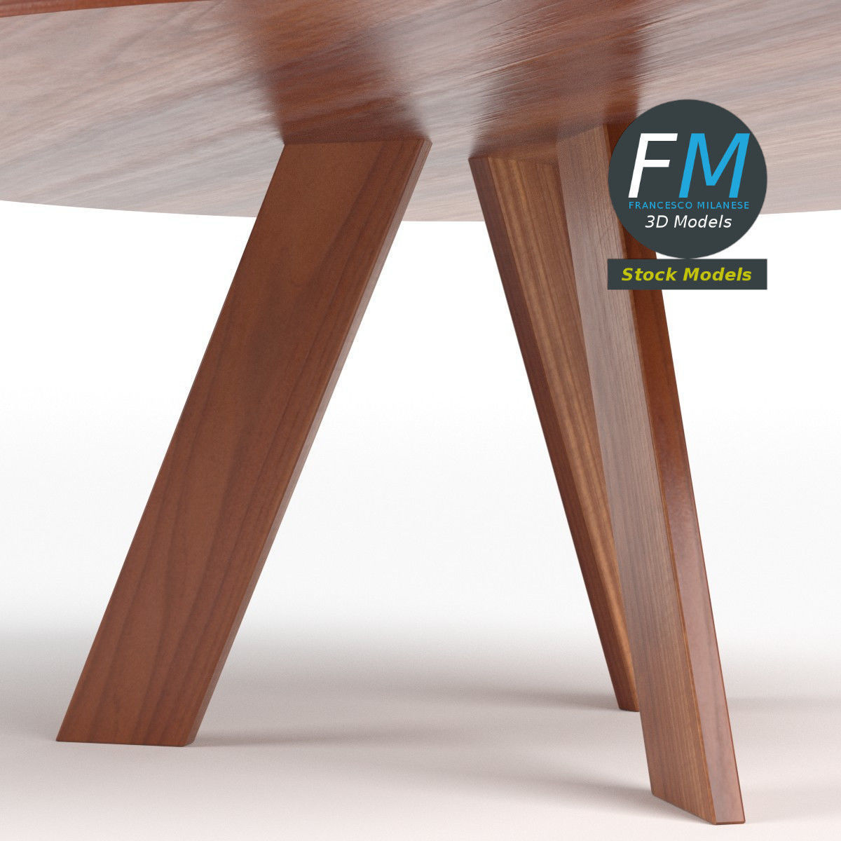 Circular side table 2 3D model_4