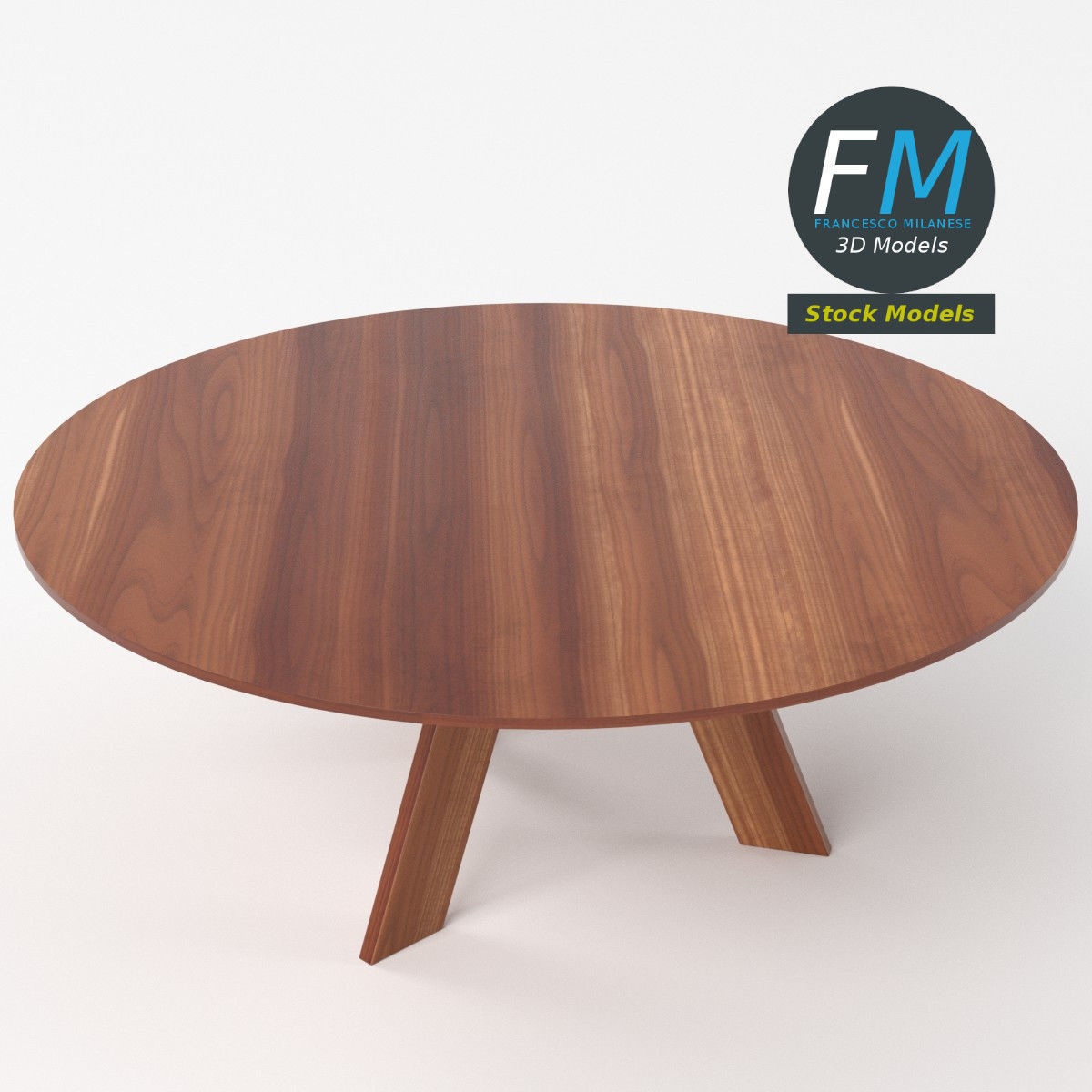 Circular side table 2 3D model_5