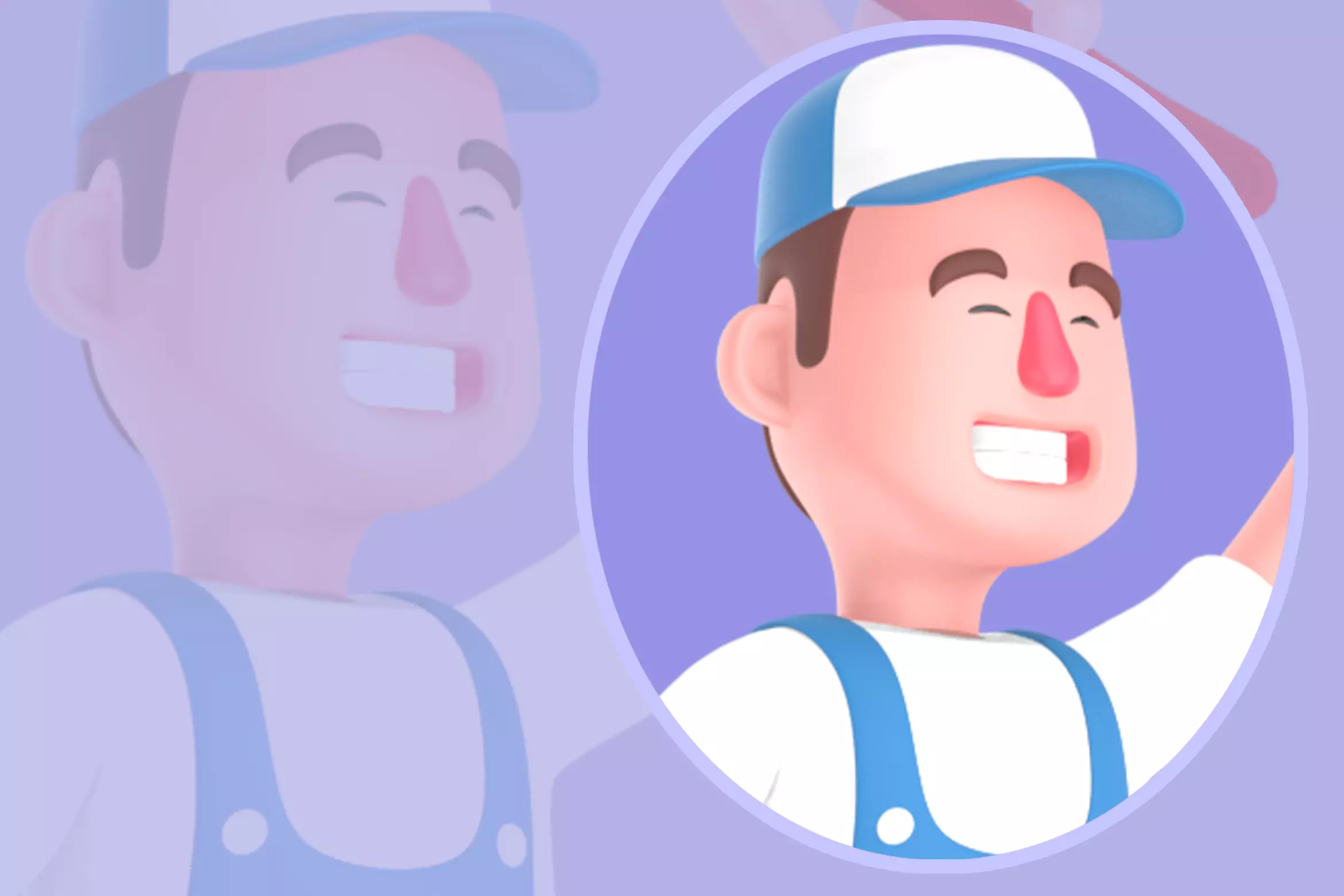 Stylized 3D Frustrated Mechanic Character - Cartoon Worker 3D model