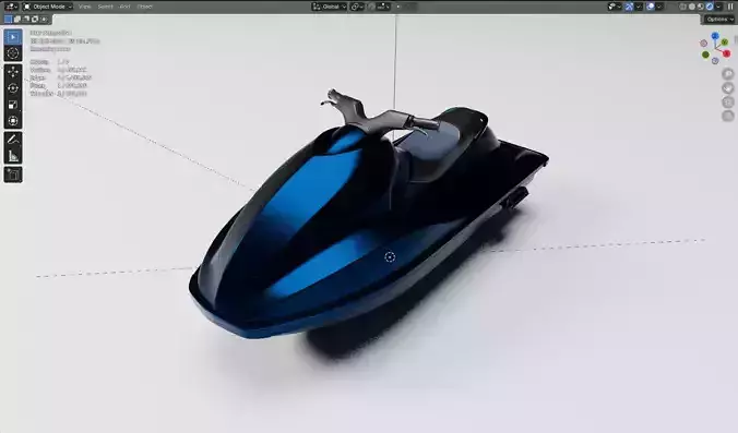 Realistic Jet Ski  Low  Mid  and High Poly 3D Model