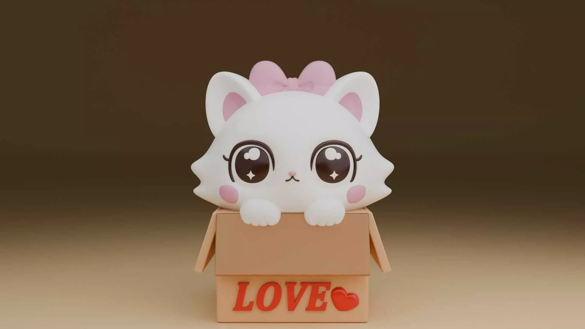 Cute cat 77 3D print model