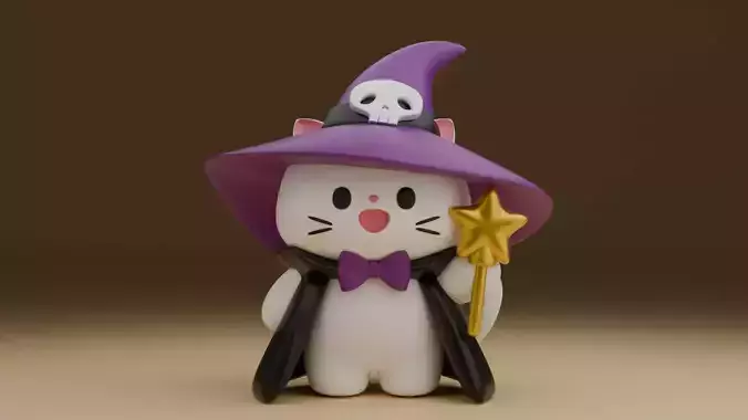 Halloween wizard cat 65