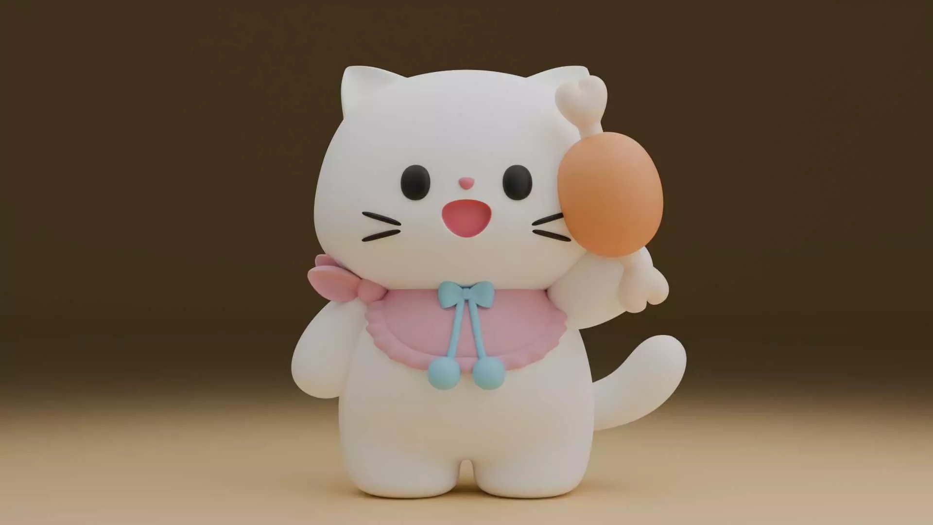 Cute cat 64 3D print model