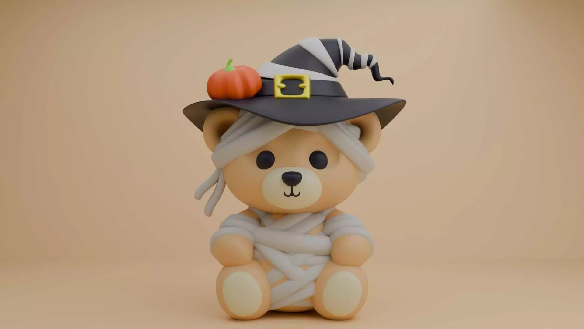 Halloween mummy bear 140 3D print model
