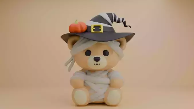 Halloween mummy bear 140