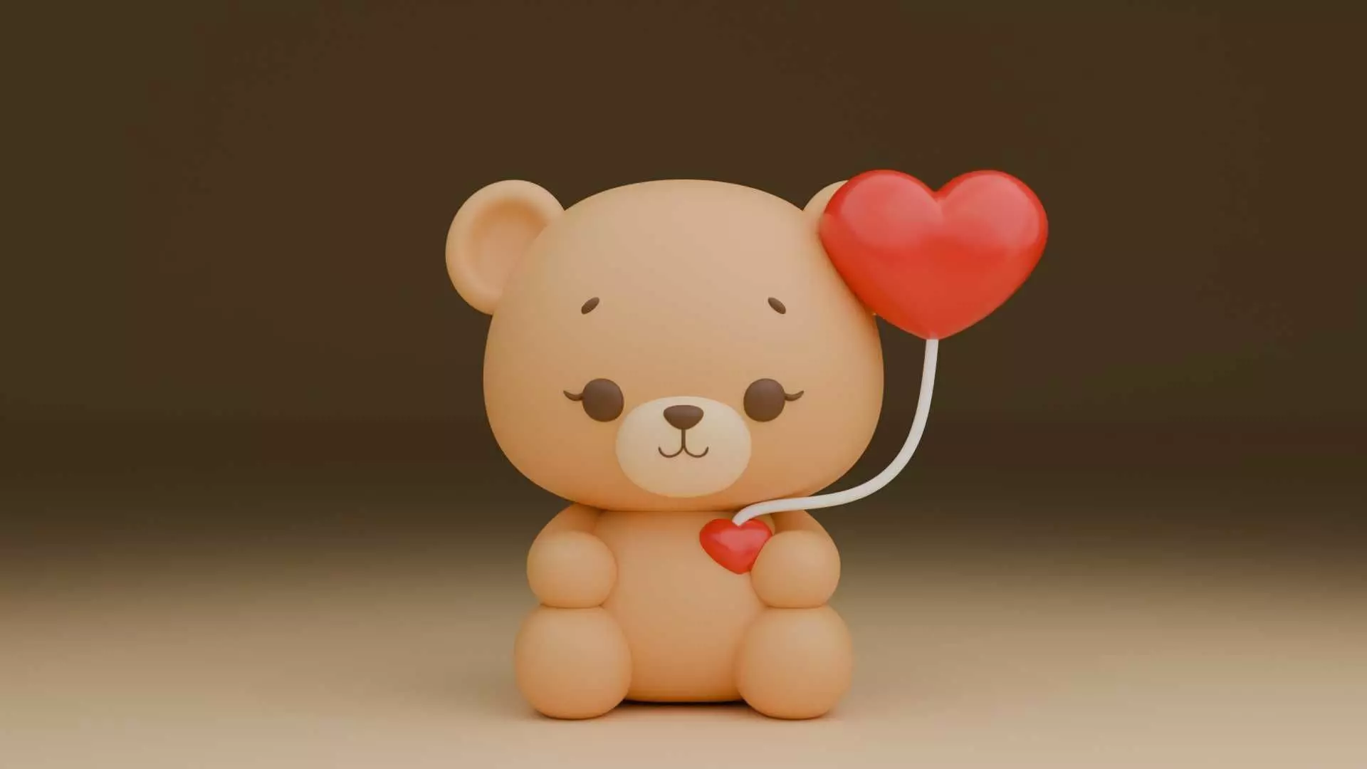 Valentine bear 127 3D print model