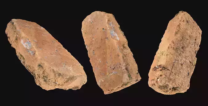 Realistic red brick 3d scan in highpoly