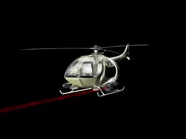 helicopter with laser Free 3D model
