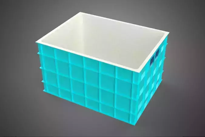 INSULATED PLASTIC ICE COOL BOX CRATE STORAGE CONTAINER CHAMBER