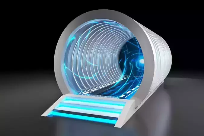 Futuristic Sci Fi Energy Portal Time Tunnel