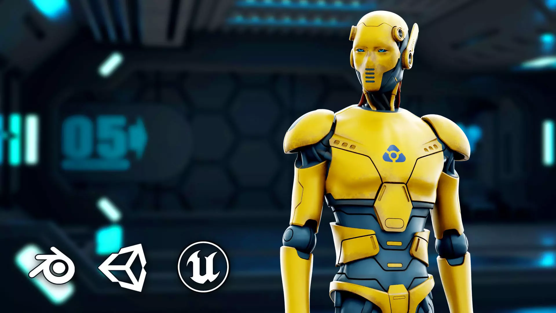 CYBORGTOPIA B-20 Rigged for Unreal Engine - Unity - MIXAMO 3D model