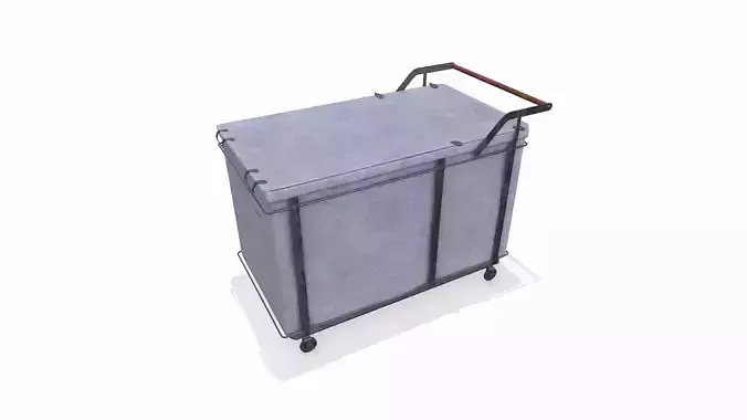 Old Laundry Cart Low-poly PBR