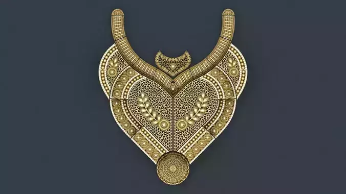 Huge fusion choker with flowers