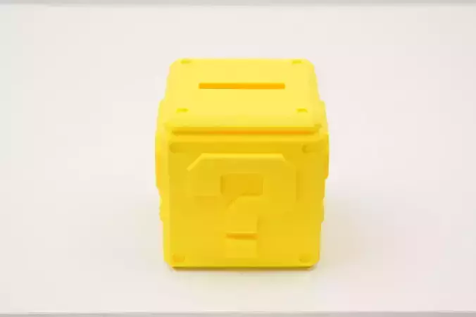 Mario Question Block Storage Box and Coins