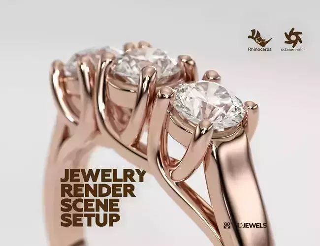 Rhinoceros OctaneRender Jewelry Realistic Render Scene Setup