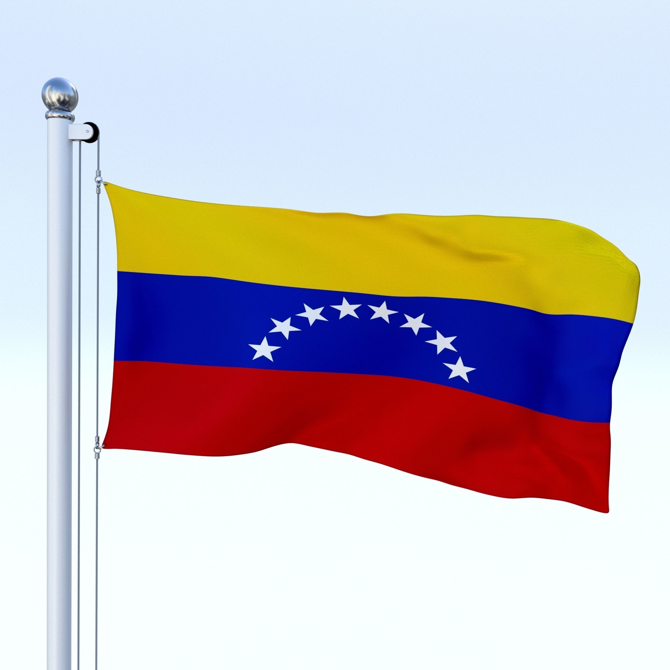 animated venezuela flag 3d asset cgtrader