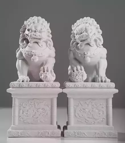  Stone Lion Storage Box
