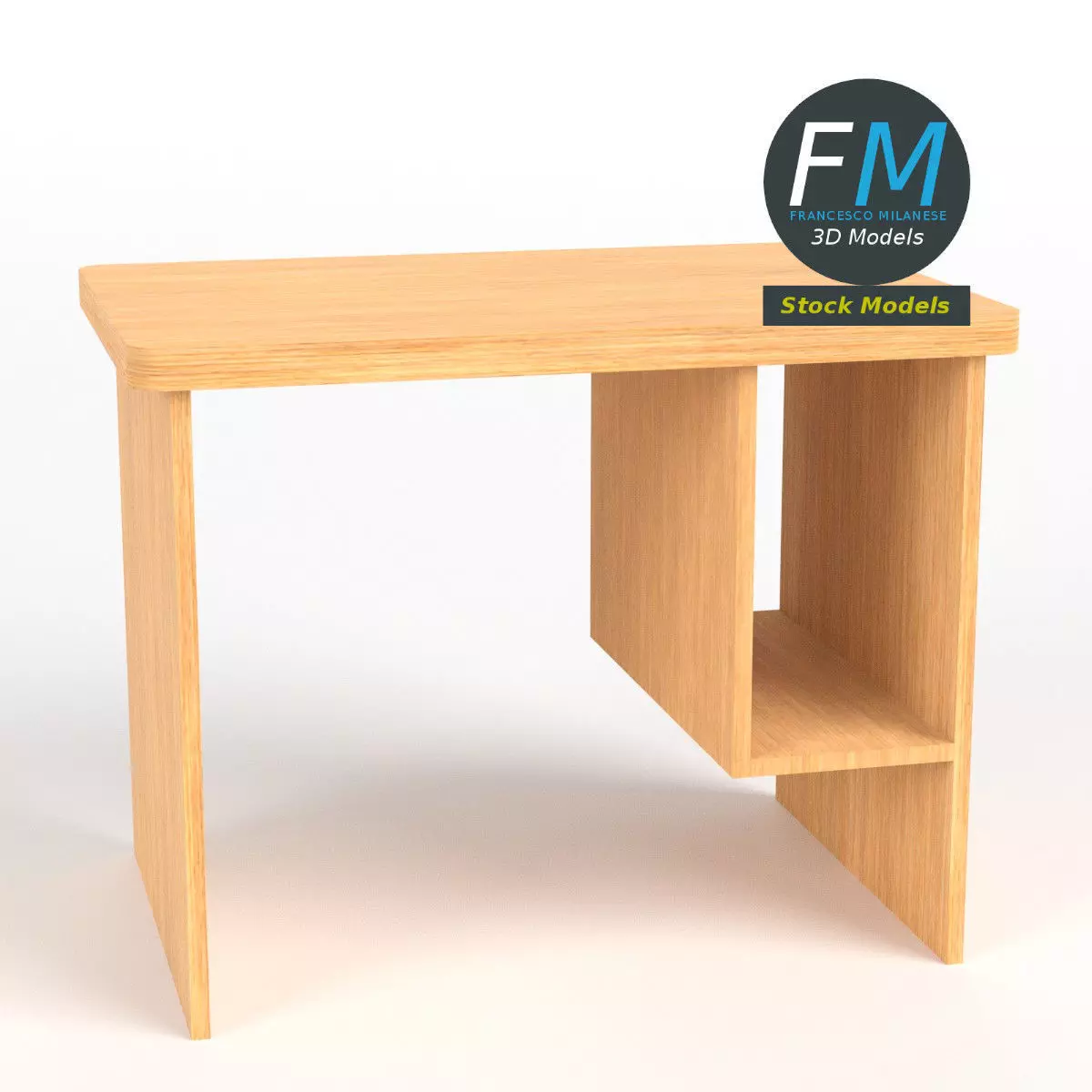 Computer desk 1 3D model_0