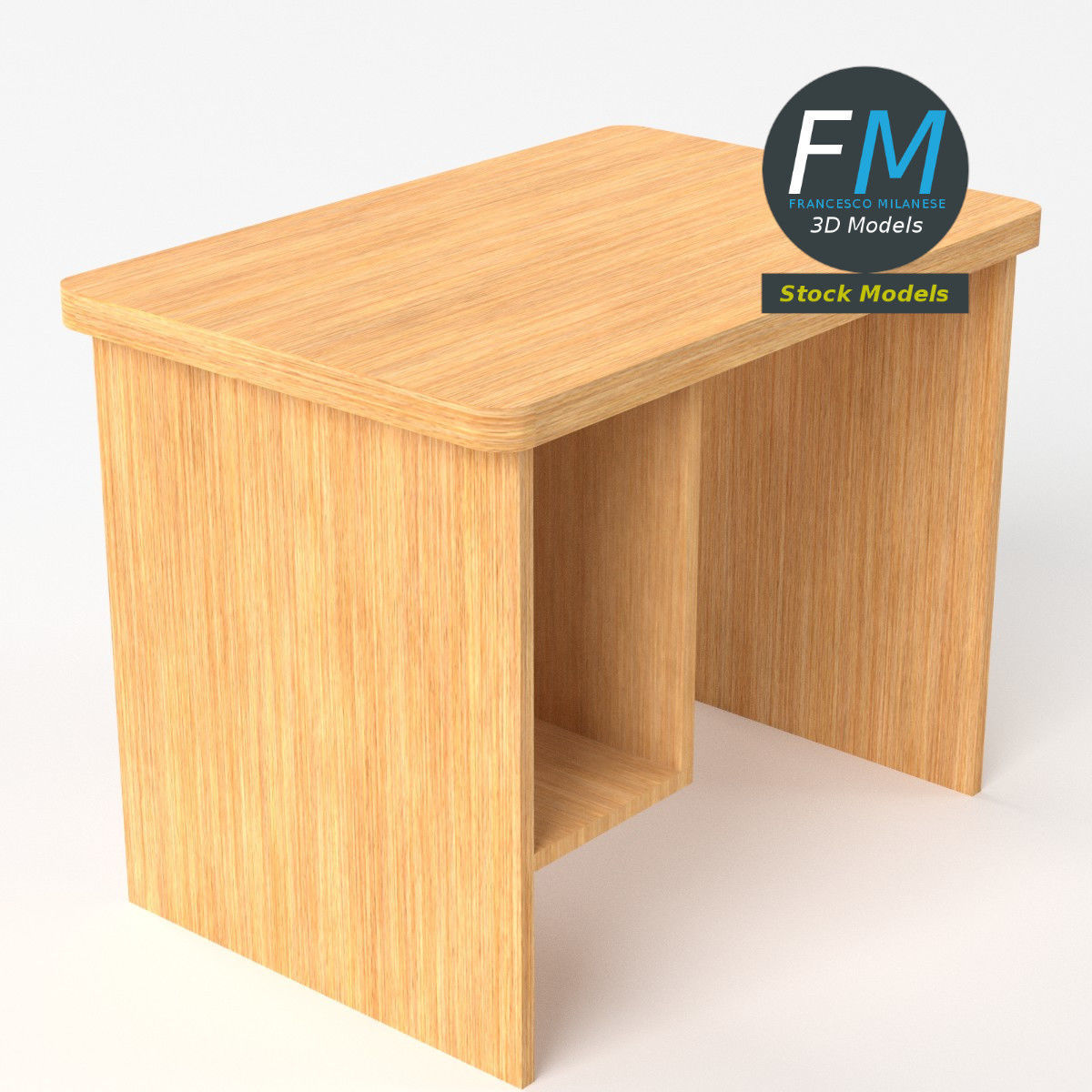 Computer desk 1 3D model_5