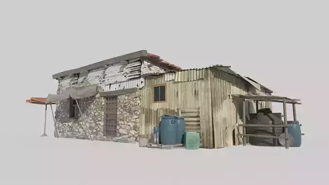 Construction of iron sheet houses in poverty-stricken areas