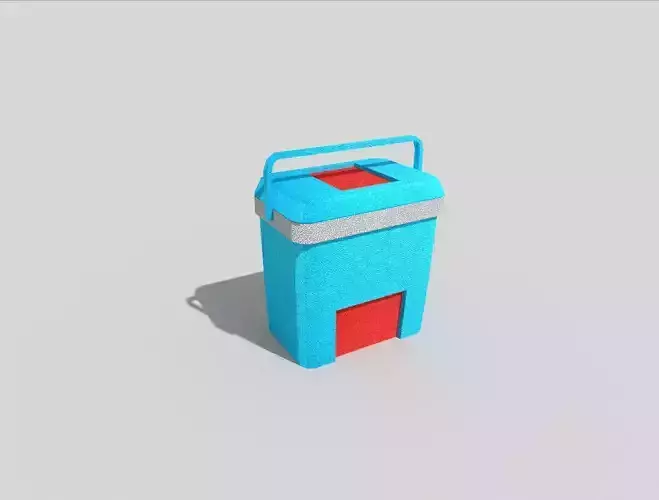 low poly beach cooler