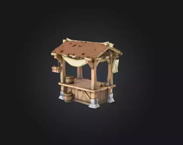 medieval market stall