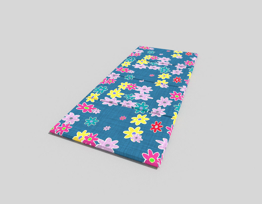 low poly beach cot Low-poly 3D model_3