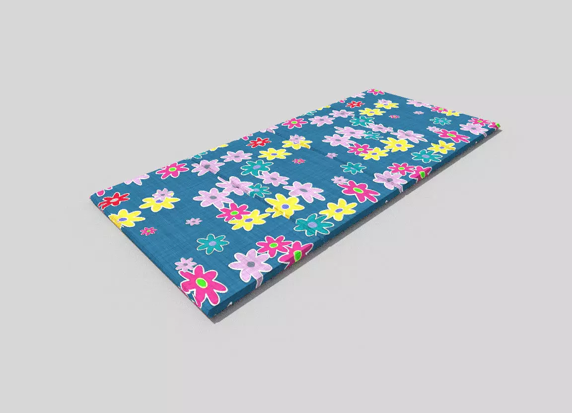 low poly beach cot Low-poly 3D model_0