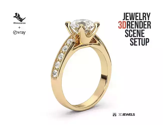 Jewelry 3D Rendering Scene Setups for Rhino with V-Ray 5