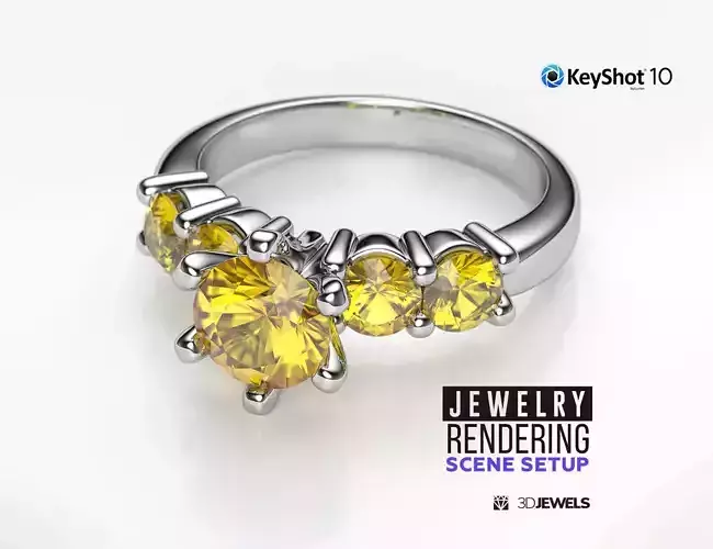 Bright Scene Setup for KeyShot 10 Jewelry 3D Rendering