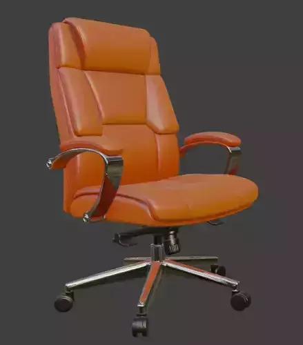 Modern Leather Executive Office Chair High Detail 3D Model PBR