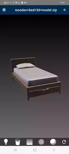 Wooden single bed