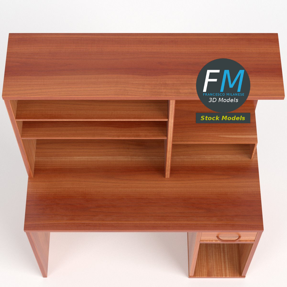 Computer desk 2 3D model_6