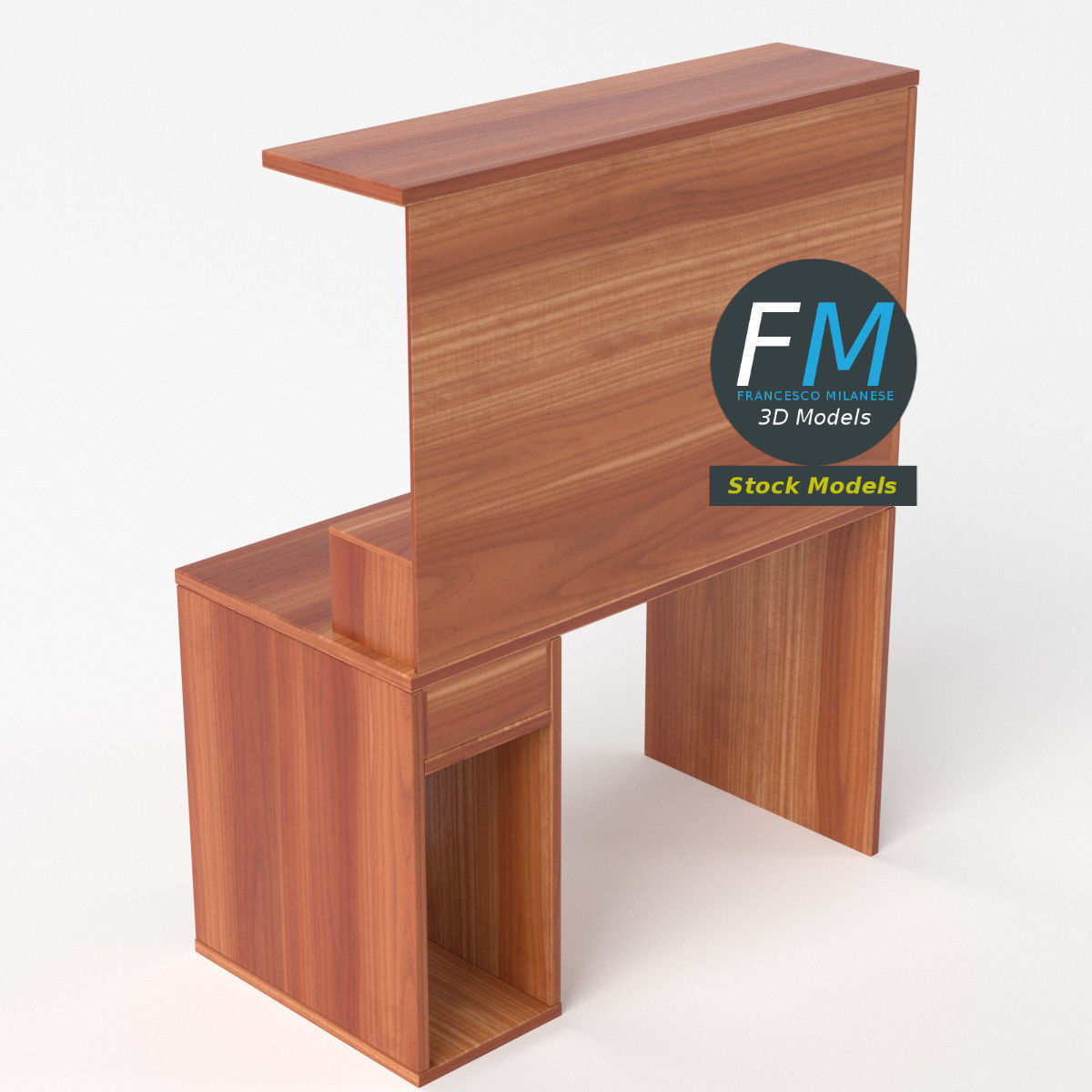 Computer desk 2 3D model_5