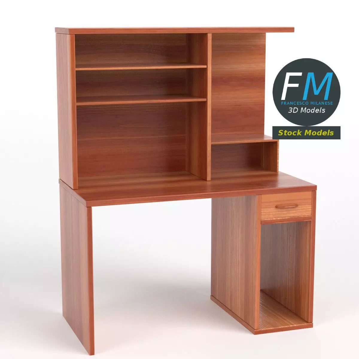 Computer desk 2 3D model_0