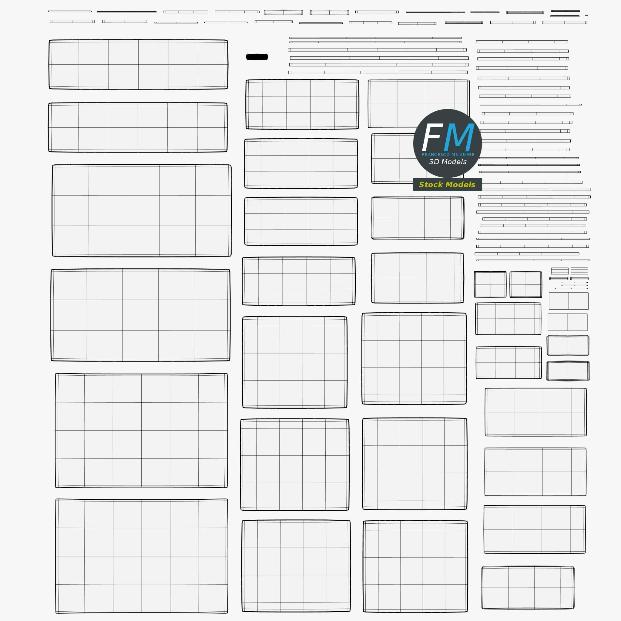 Computer desk 2 3D model_11