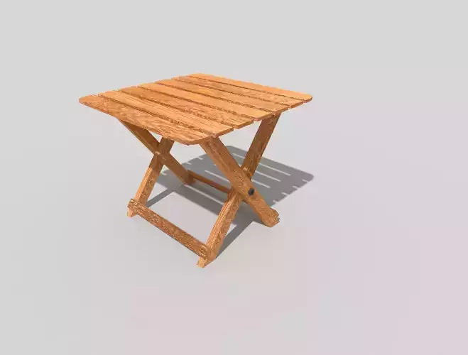 low poly beach table