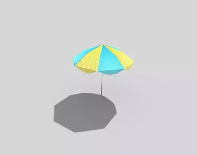 low poly parasol beach umbrella