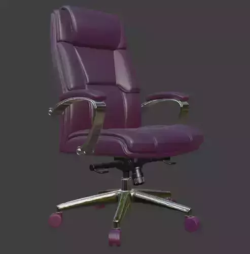 Modern Leather Executive Office Chair High Detail 3D Model