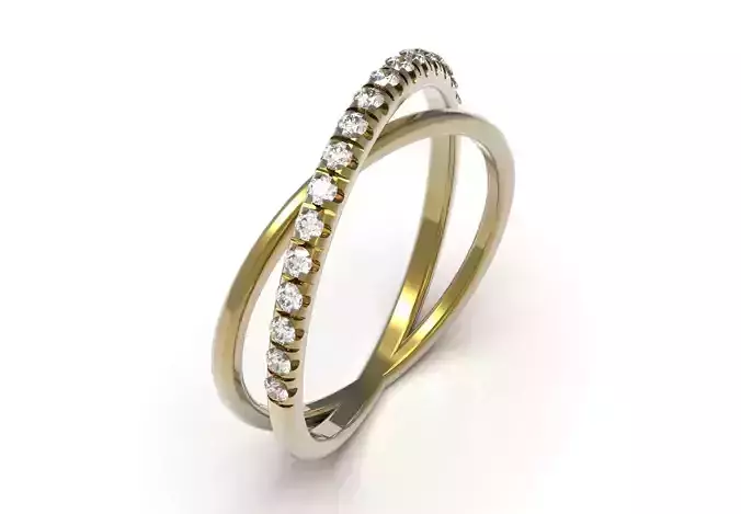 Braided Woven stl 3d jewelry gold Ring model jr00299