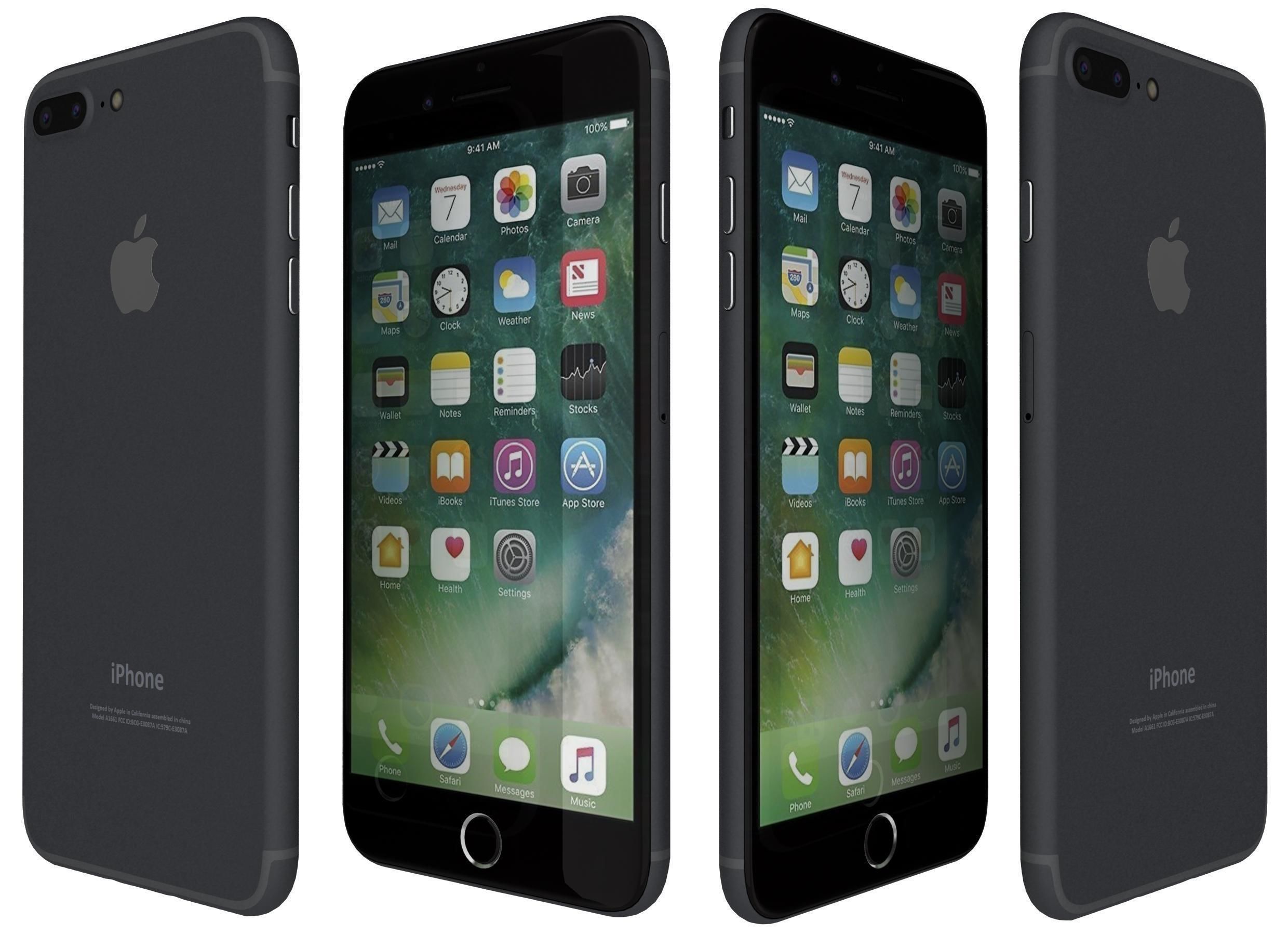 Apple iPhone 7 Plus Jet Black 3D model_1