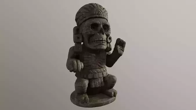 Mictlantecuhtli stone figurine